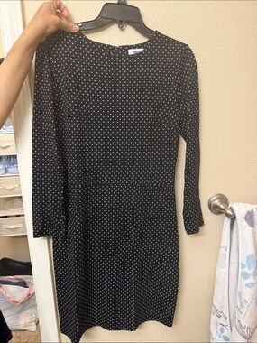 long sleeve black dress old navy OLD NAVY Black Long Sleeve Shift Dress Good